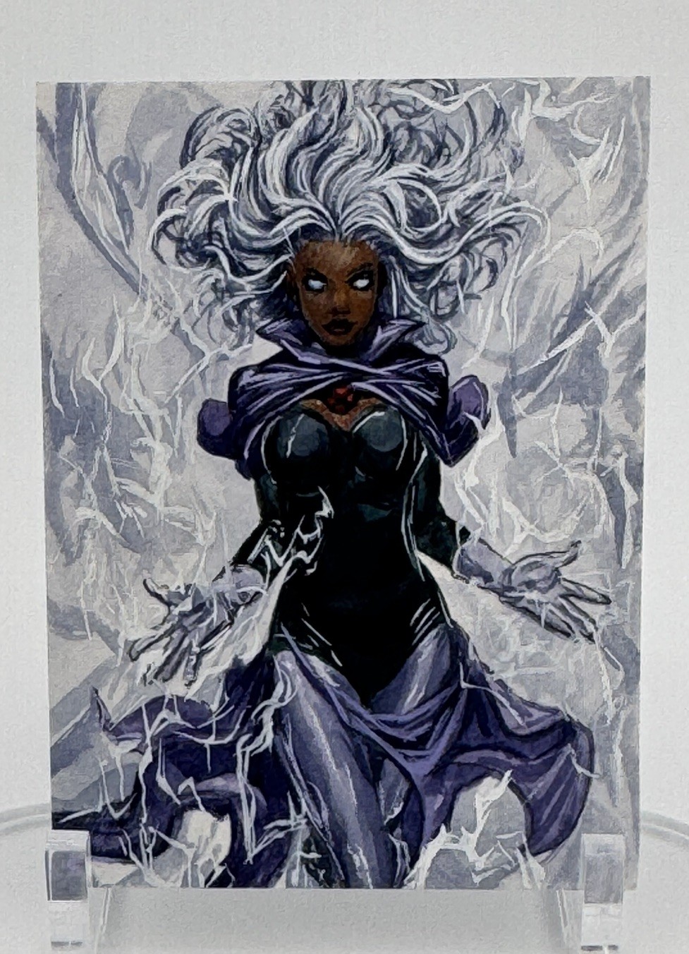 GGC Studio Marvel Storm Artist Hand Drawn Auto Sketch Card 1/1 ACEO ORIGINAL ART GGC Studio Marvel Storm Artist Hand Drawn Auto Sketch Card 1/1 ACEO ORIGINAL ART
