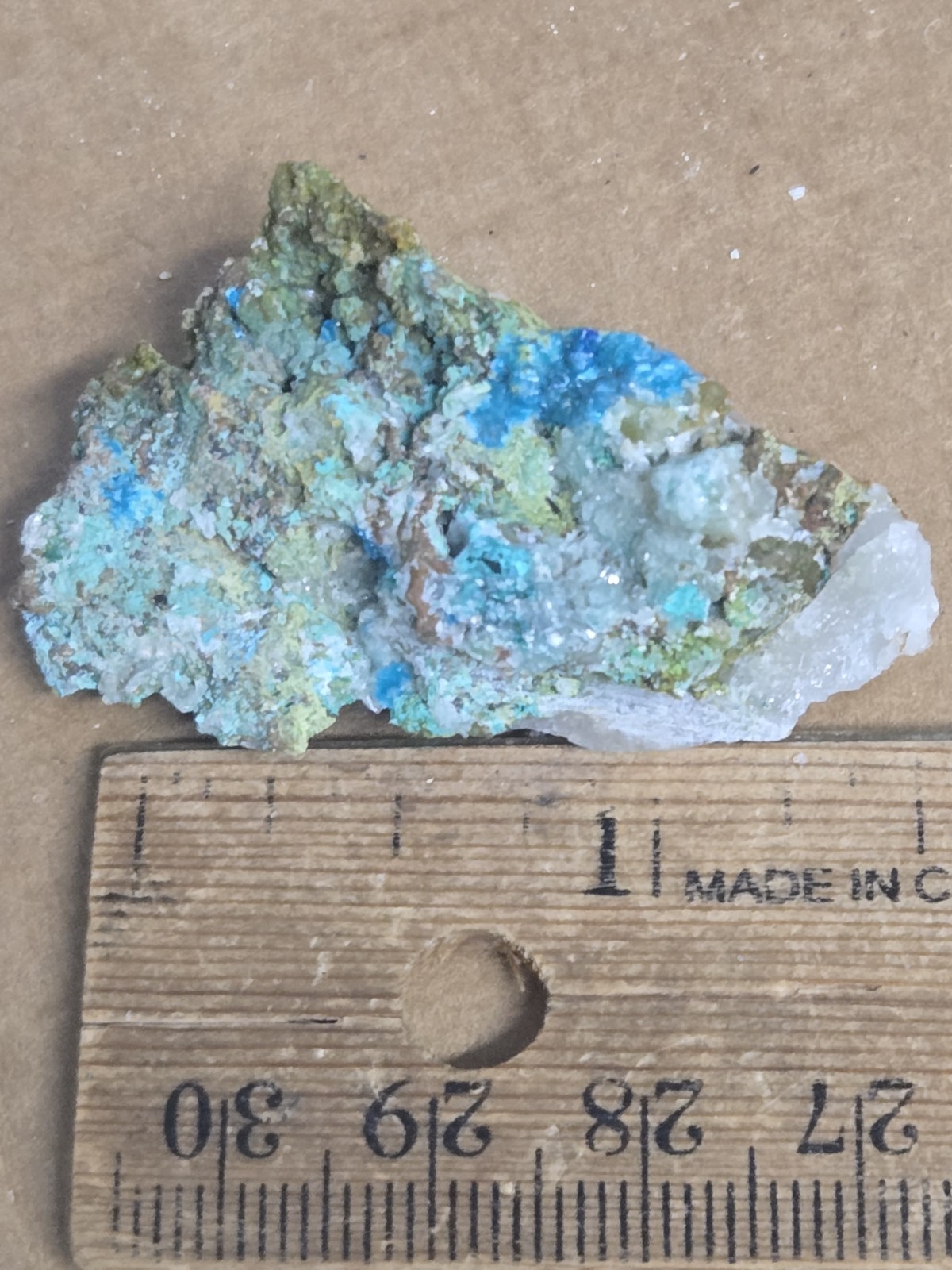 Beautiful blue Caledonite Linarite specimen