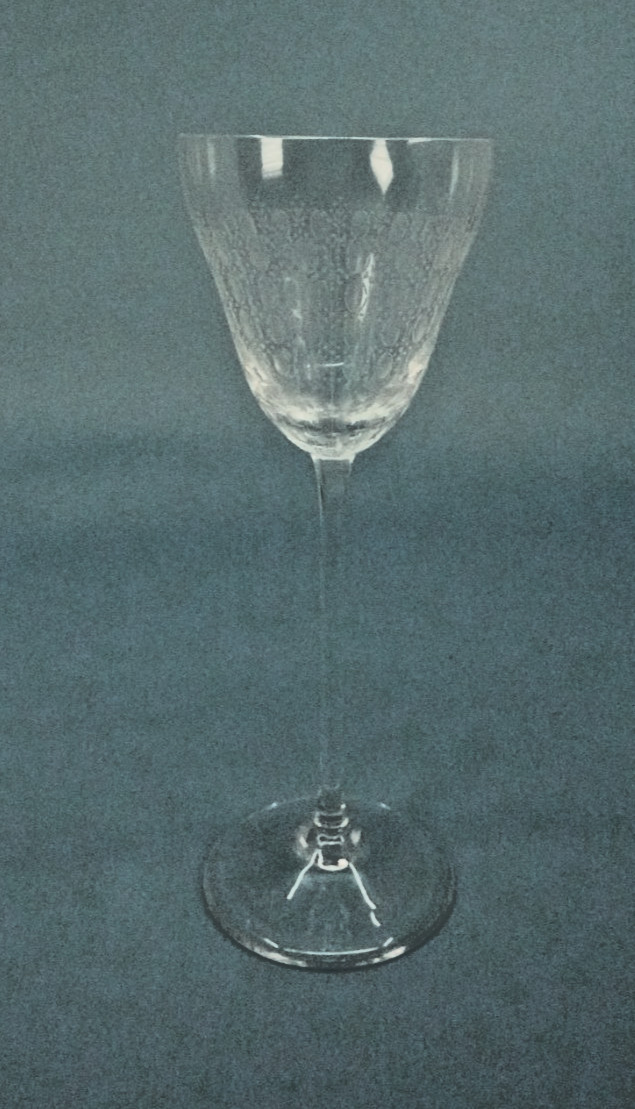 Rosenthal Crystal White Wine Glass, Romance Motif II pattern, designed by Bjør