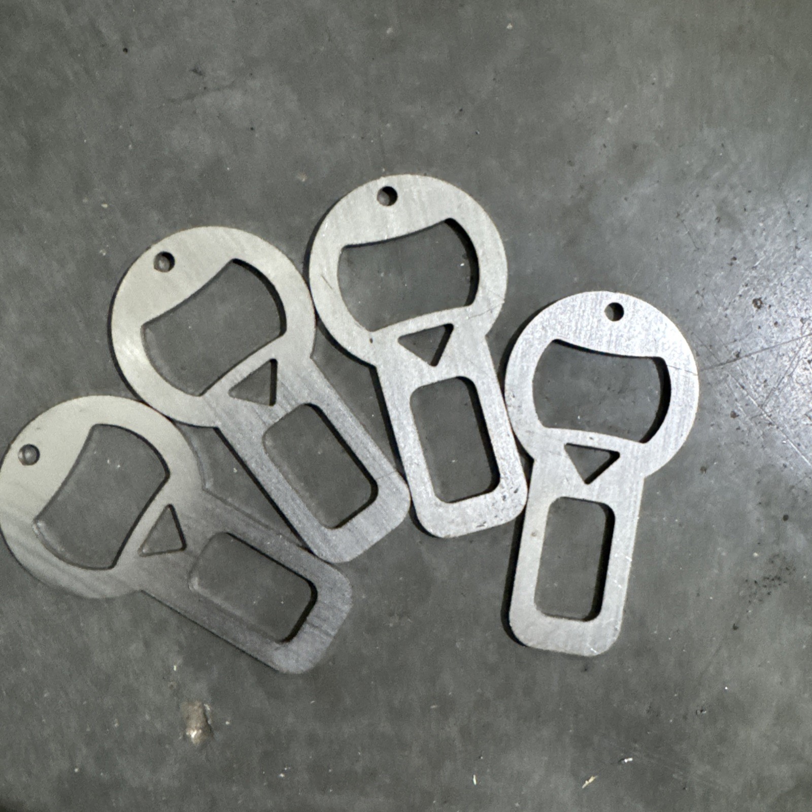 4 STAINLESS Coke Bottle Opener 2 in 1 Seat Belt C-lip for Car, Pickup Key chain