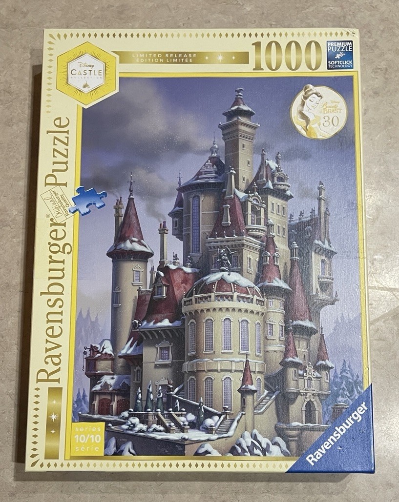Ravensburger Beauty & the Beast Puzzle Disney Castle Belle 1000 Pc Damaged Box