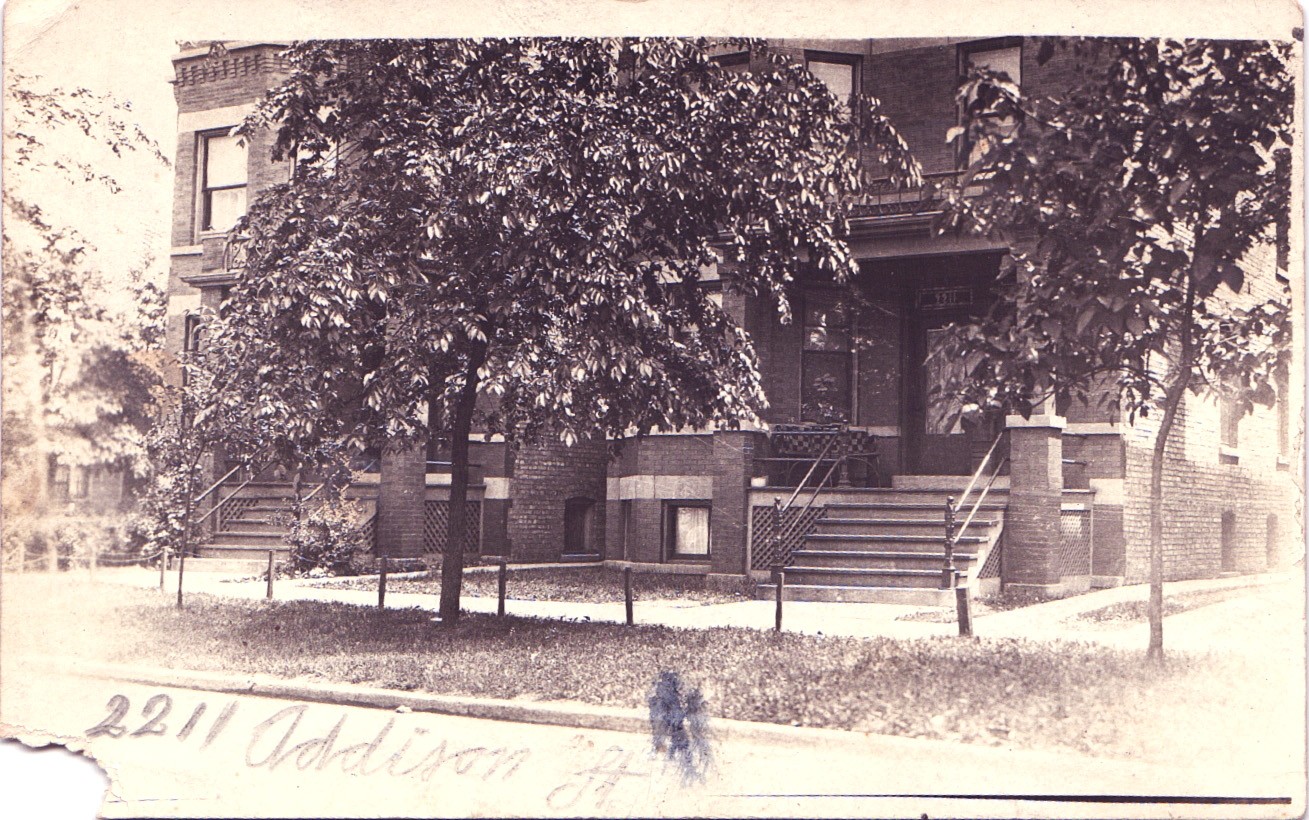 2211 ADDISON STREET chicago il real photo postcard rppc illinois street sidewalk 2211 ADDISON STREET chicago il real photo postcard rppc illinois street sidewalk