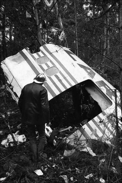 Crash of a DC 10 into forest at Ermenonville France Among the 1970s Old Photo 8