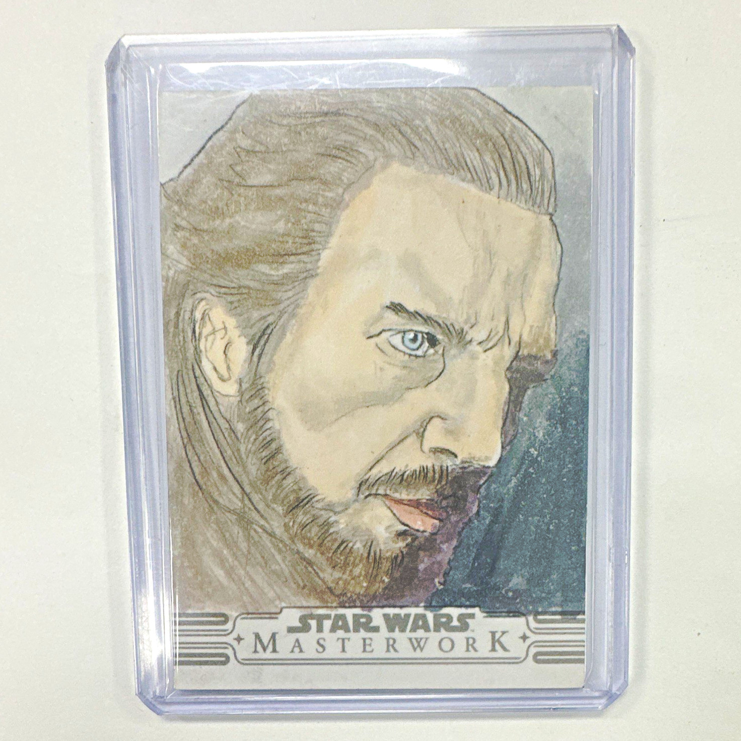 2025 Topps Star Wars Masterwork Qui-Gon Jinn Sketch By Jeffrey C. Benitez
