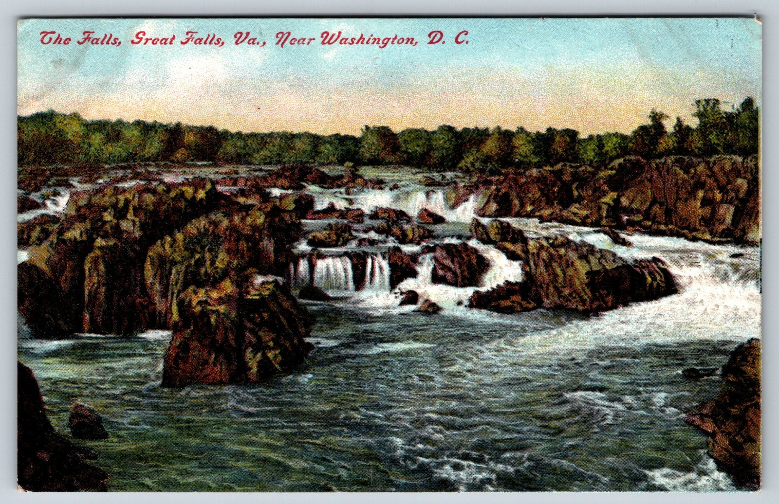 The Falls, Great Falls, Va., Near Washington, D.C., Vintage Postcard The Falls, Great Falls, Va., Near Washington, D.C., Vintage Postcard