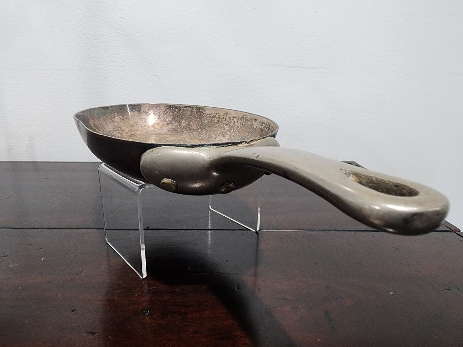 Antique Jos. Heinrichs Copper & Sterling Silver Fry Pan Maison Arthur Grill NYC