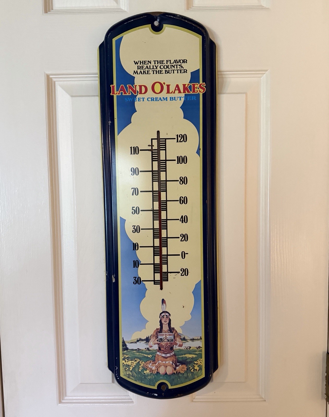 Vintage Land O’ Lakes  Sweet Cream Butter Thermometer Sign