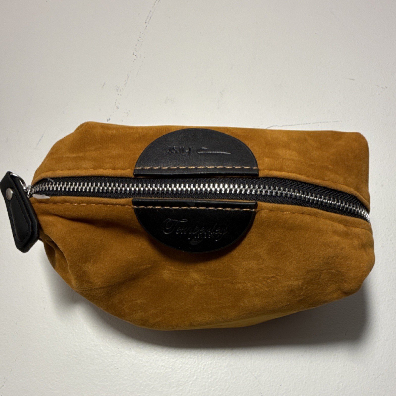 British Airways First Class Brown Suede Amenity Bag Collectible Airline Travel