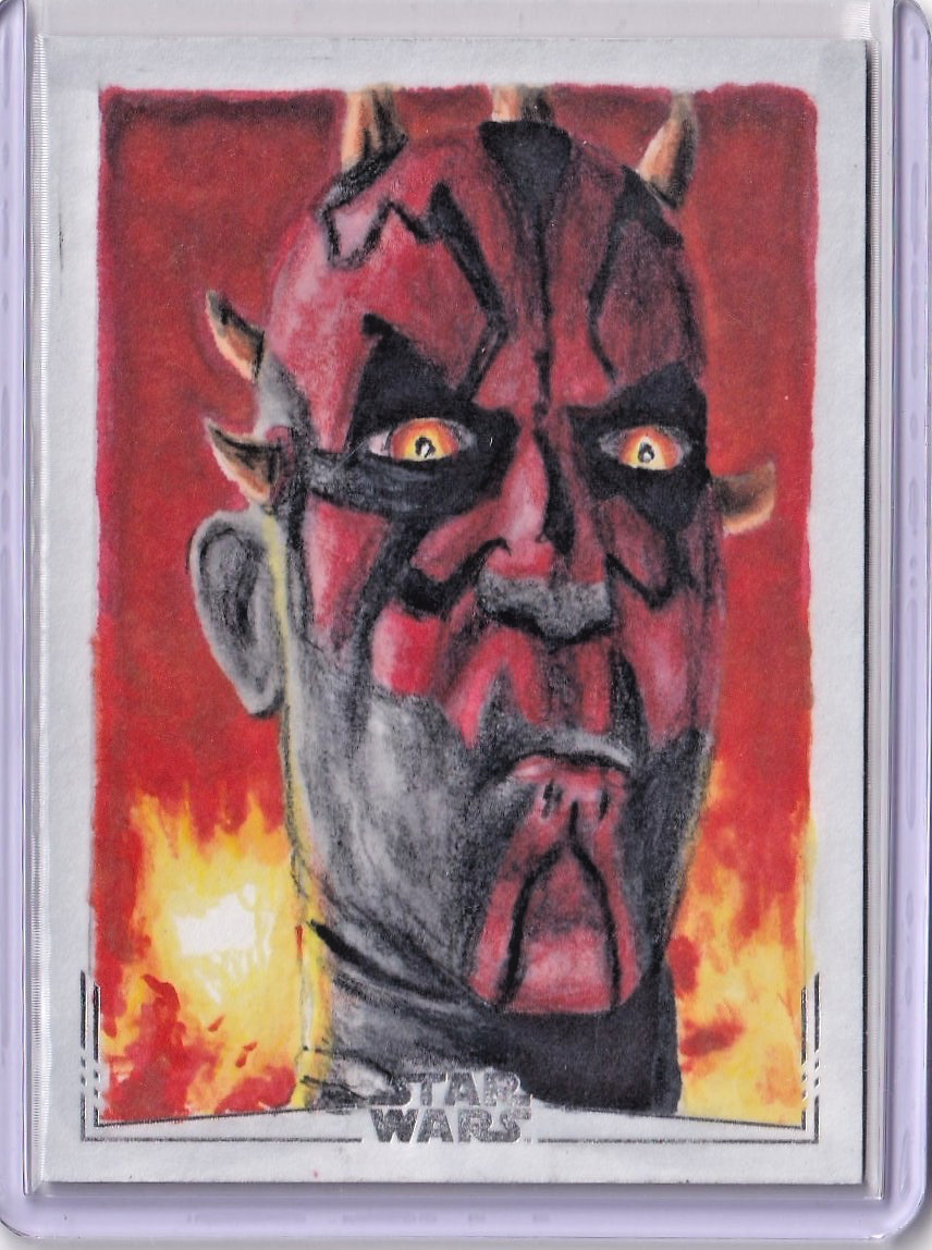 2026 Topps Star Wars Galaxy DARTH MAUL Sketch Michael Foreman