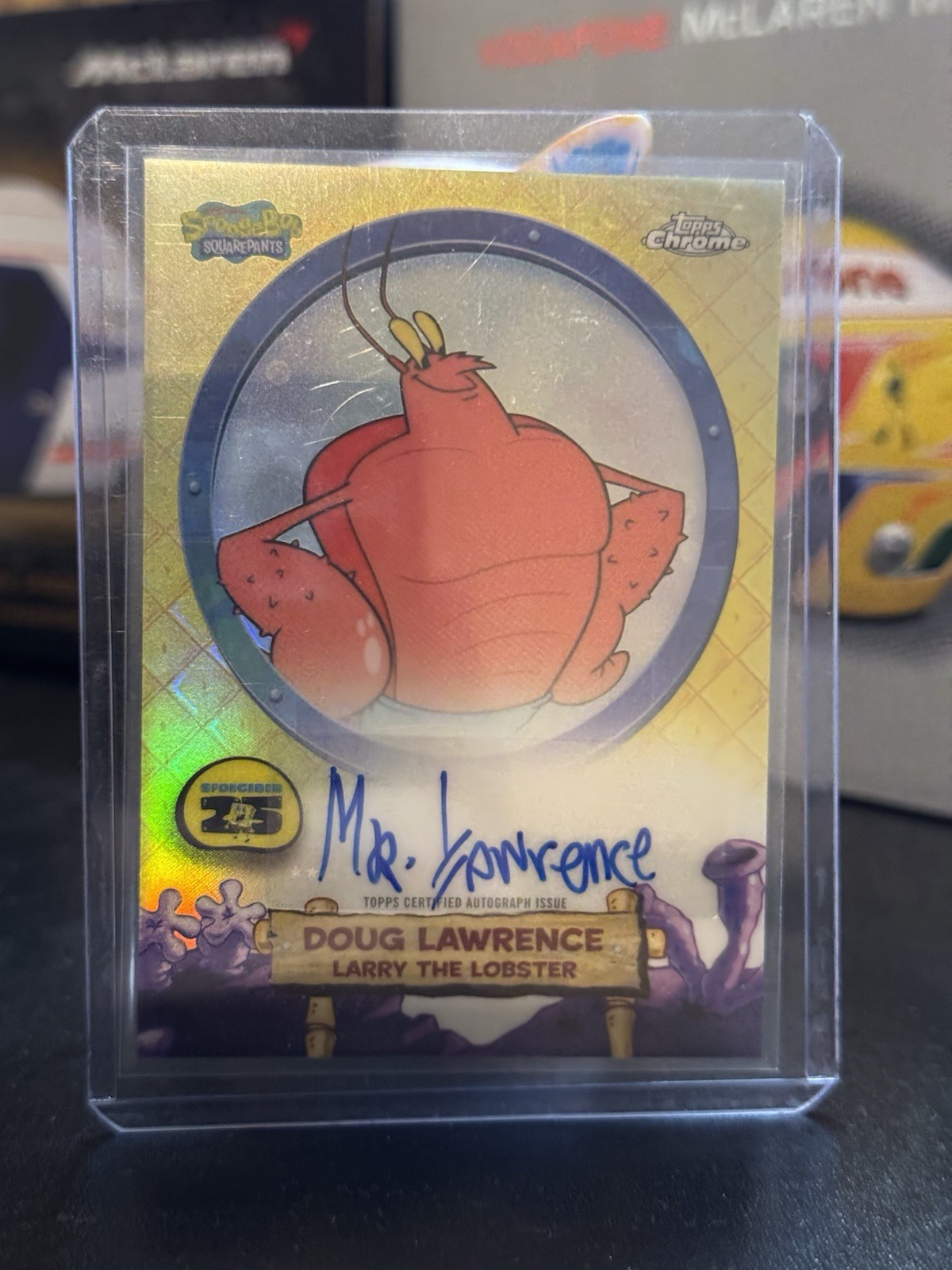 Larry The Lobster 2025 Topps Chrome SpongeBob Doug Lawrence Auto #SA-LL