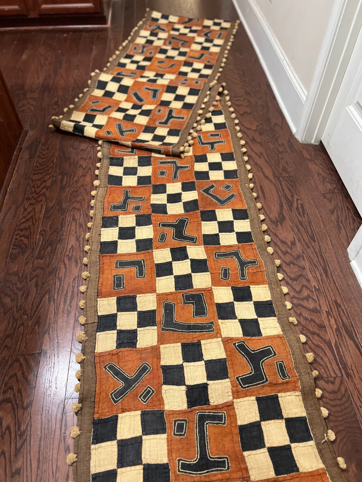 genuine 11 feet African (Congo) Kuba Raffia cloth fabric, natural woven handmade genuine 11 feet African (Congo) Kuba Raffia cloth fabric, natural woven handmade