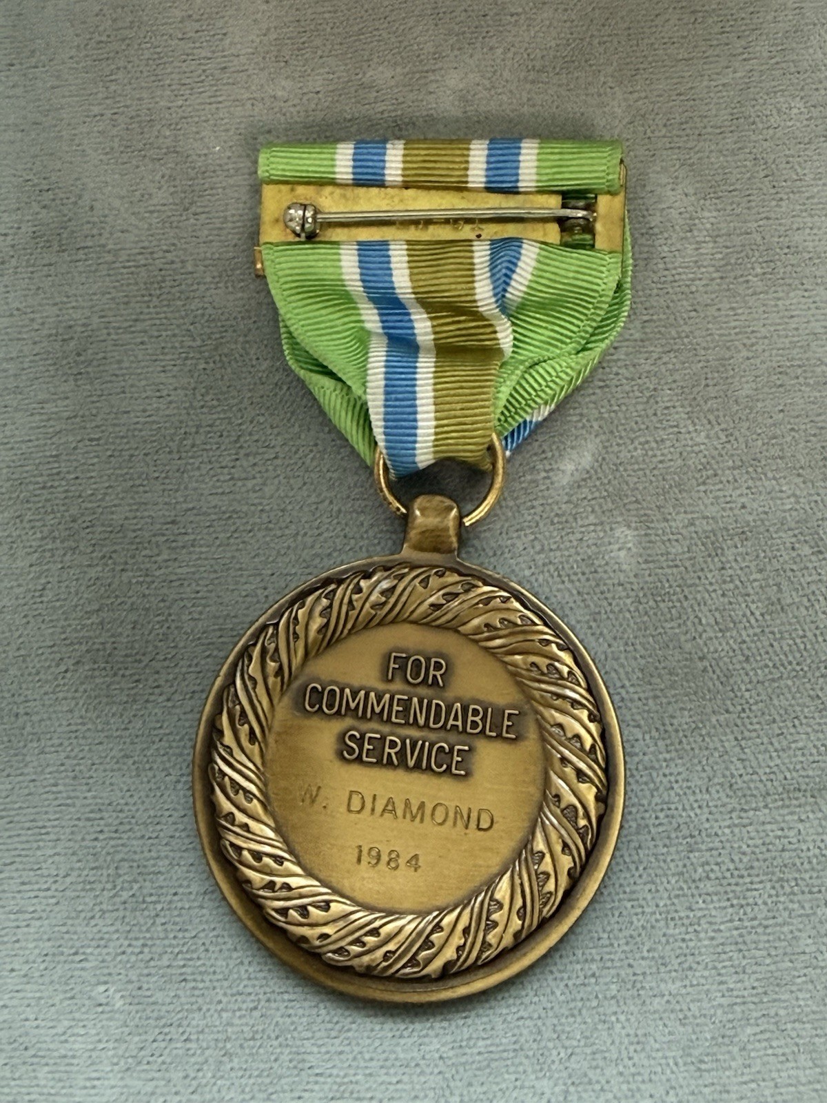 1984 US EPA Commendable Service Medal W. Diamond w Original Case & Lapel Pin