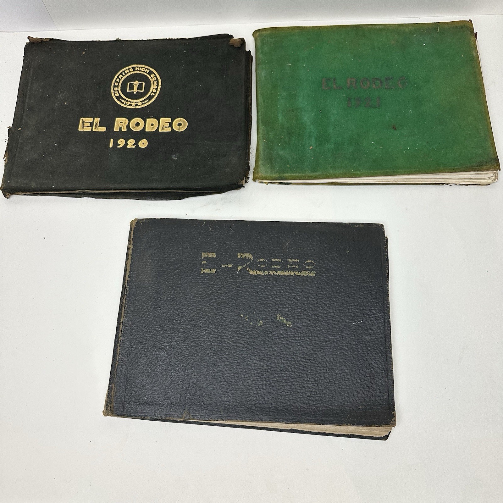 Vintage 1919 1920 1921 Big Spring Texas High School Yearbook Lot Texas El Rodeo Vintage 1919 1920 1921 Big Spring Texas High School Yearbook Lot Texas El Rodeo