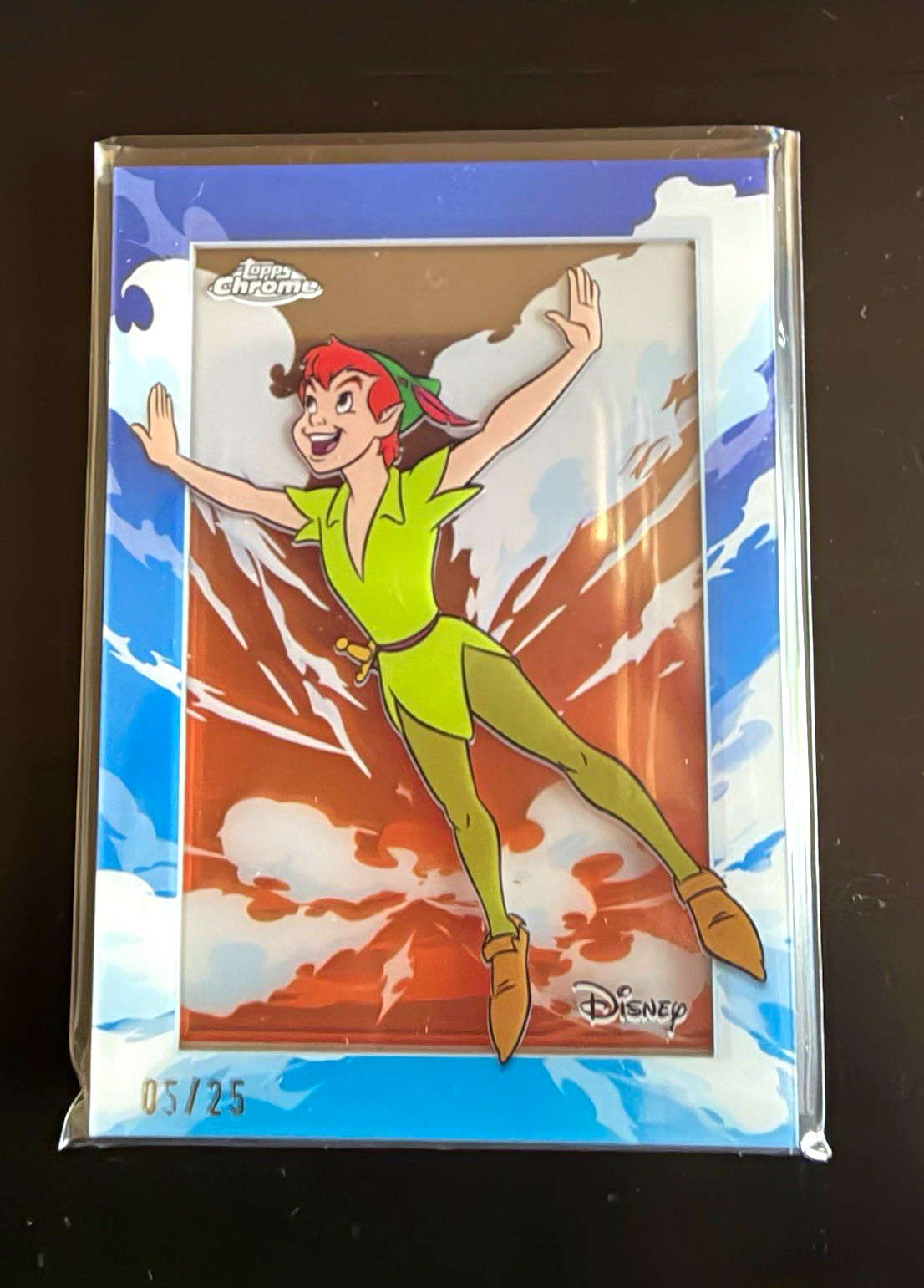 Topps 2025 Chrome Disney Peter Pan Gold AIR-1 Serial Numbered 05/25