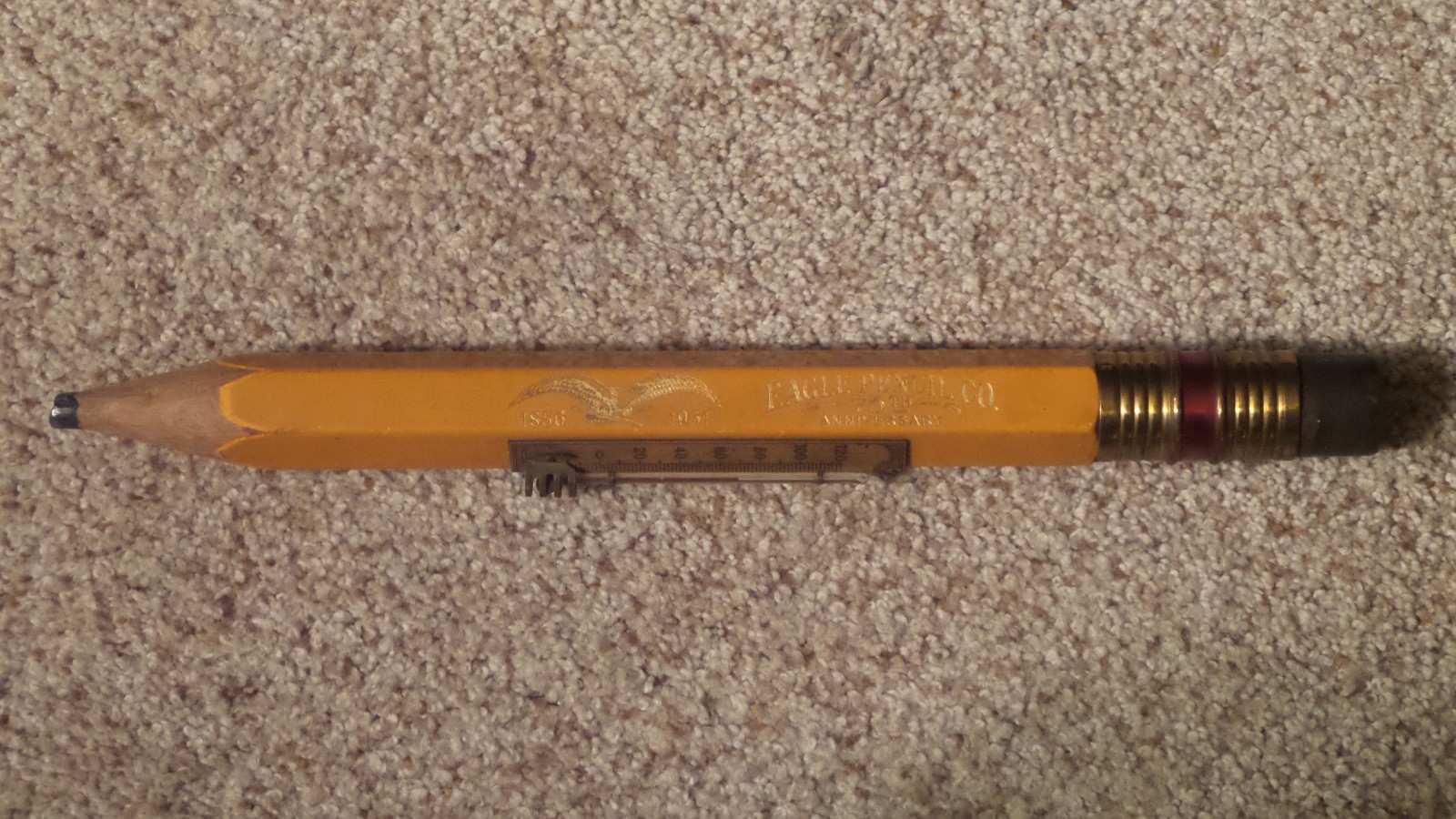 Vintage Figural 1856-1931 Eagle Pencil Co Store Advertising Desk Thermometer 13 Vintage Figural 1856-1931 Eagle Pencil Co Store Advertising Desk Thermometer 13