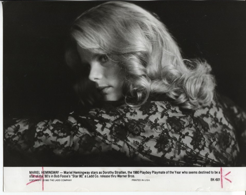 1984 Press Photo Actress Mariel Hemingway as Dorothy Stratten in Film \