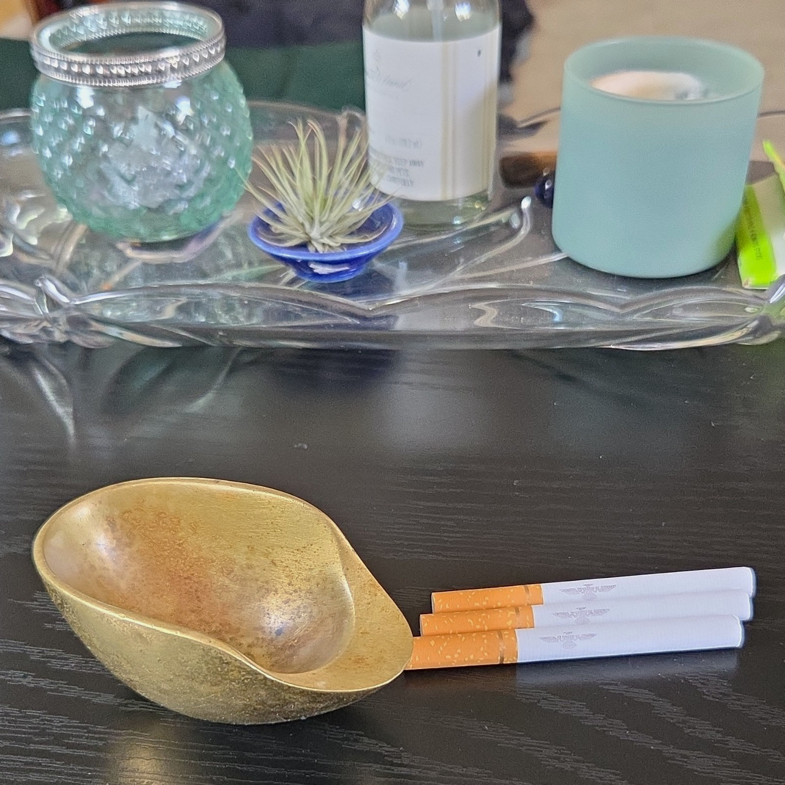 Rare Vintage 1950's Carl Aubock Brass Ashtray 