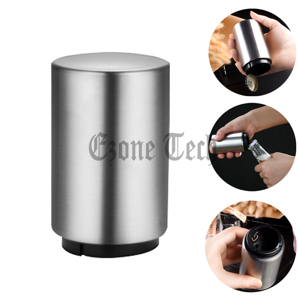 Automatic Beer Soda Bottle Opener Stainless Steel Magnetic Bottle Cap Bar