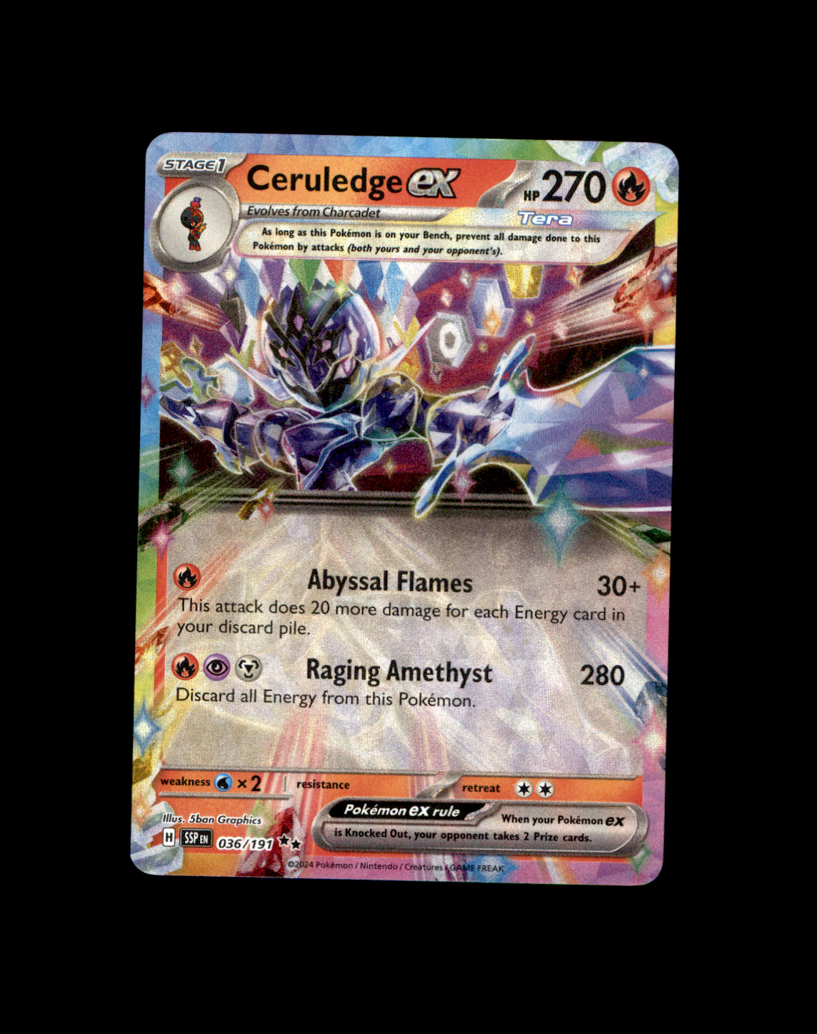 Ceruledge ex 036/191 Surging Sparks Double Rare Pokemon TCG 2024 NM Ceruledge ex 036/191 Surging Sparks Double Rare Pokemon TCG 2024 NM