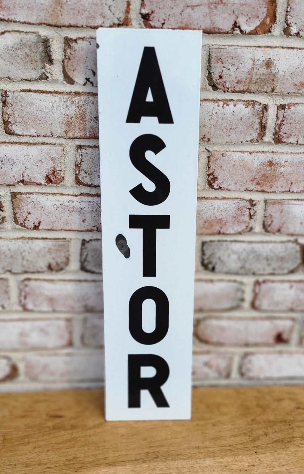 RARE ASTOR PLACE VINTAGE NYC SUBWAY IRT SIGN EAST VILLAGE NoHo MANHATTAN NYCTA