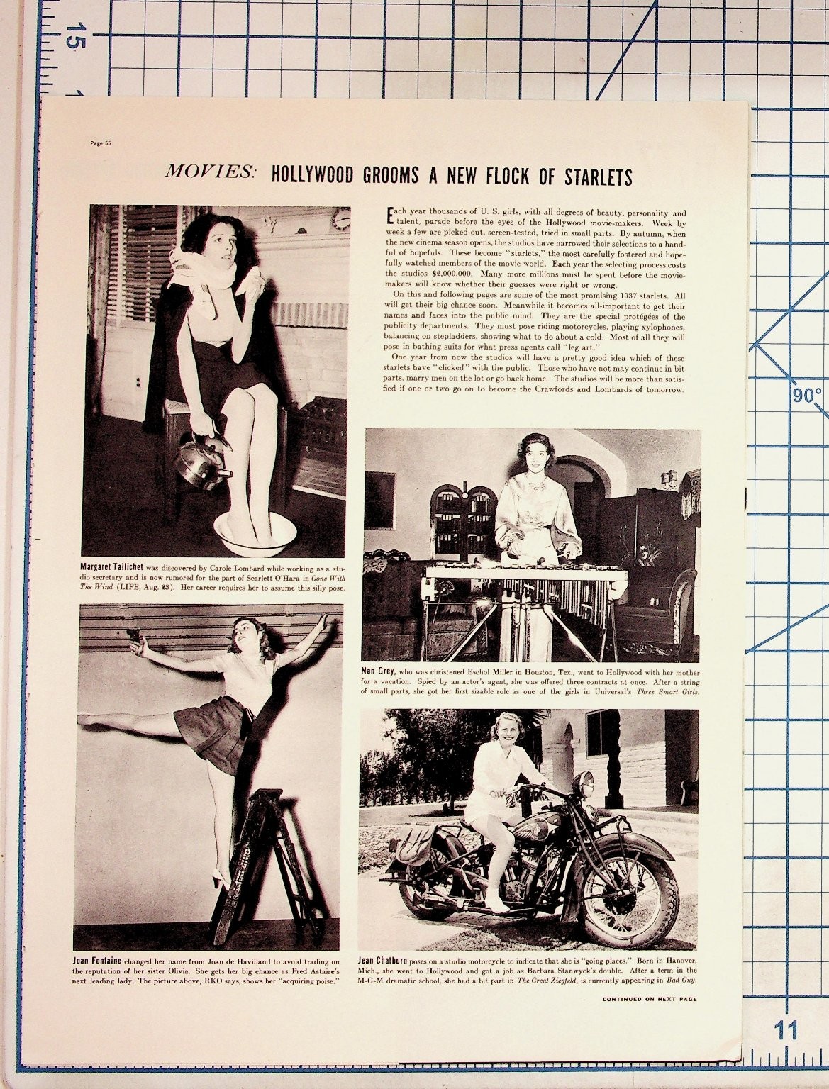 1930s Hollywood Starlets Magazine Page Joan Fontaine Margaret Tallichet Nan Grey 1930s Hollywood Starlets Magazine Page Joan Fontaine Margaret Tallichet Nan Grey