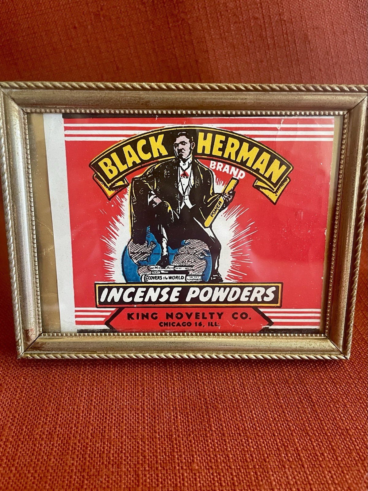 Vintage Black Herman Incense Label/Black Magician