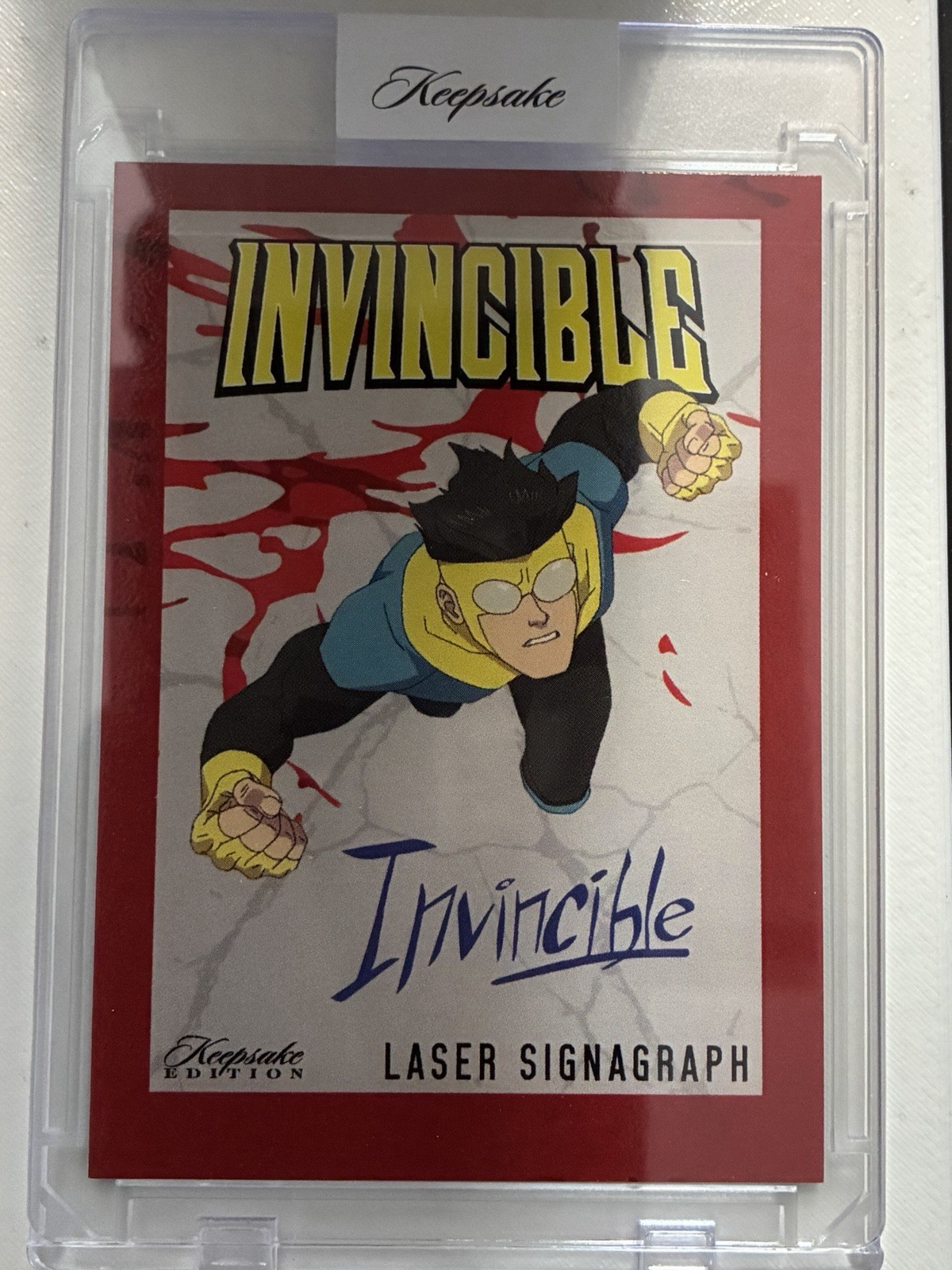 2026 Keepsake Invincible Red Laser Signagraph #312 7/10 Season 2