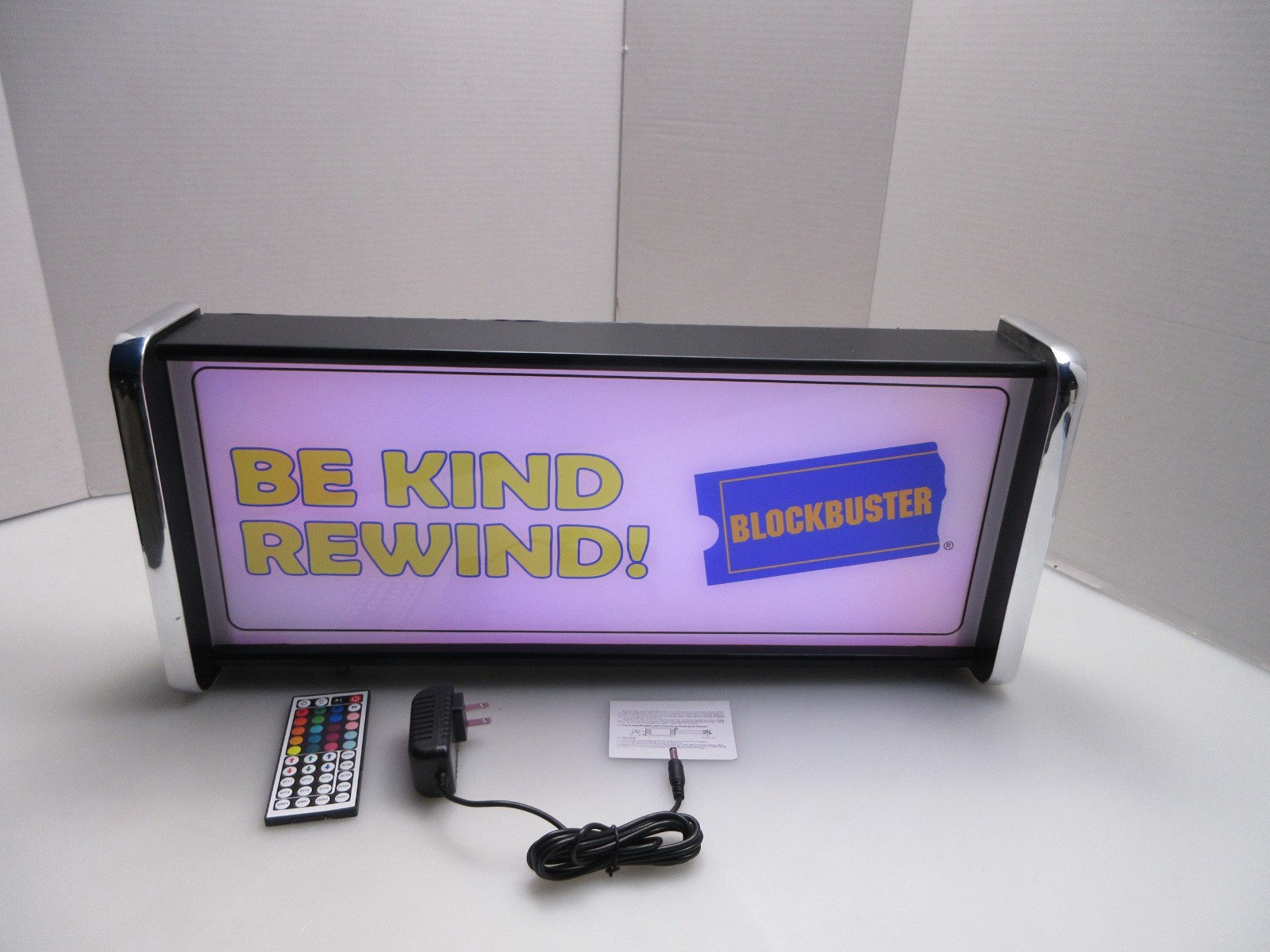 Blockbuster Be kind Rewind LED Display lighted sign lightbox Wall hanging Light Blockbuster Be kind Rewind LED Display lighted sign lightbox Wall hanging Light