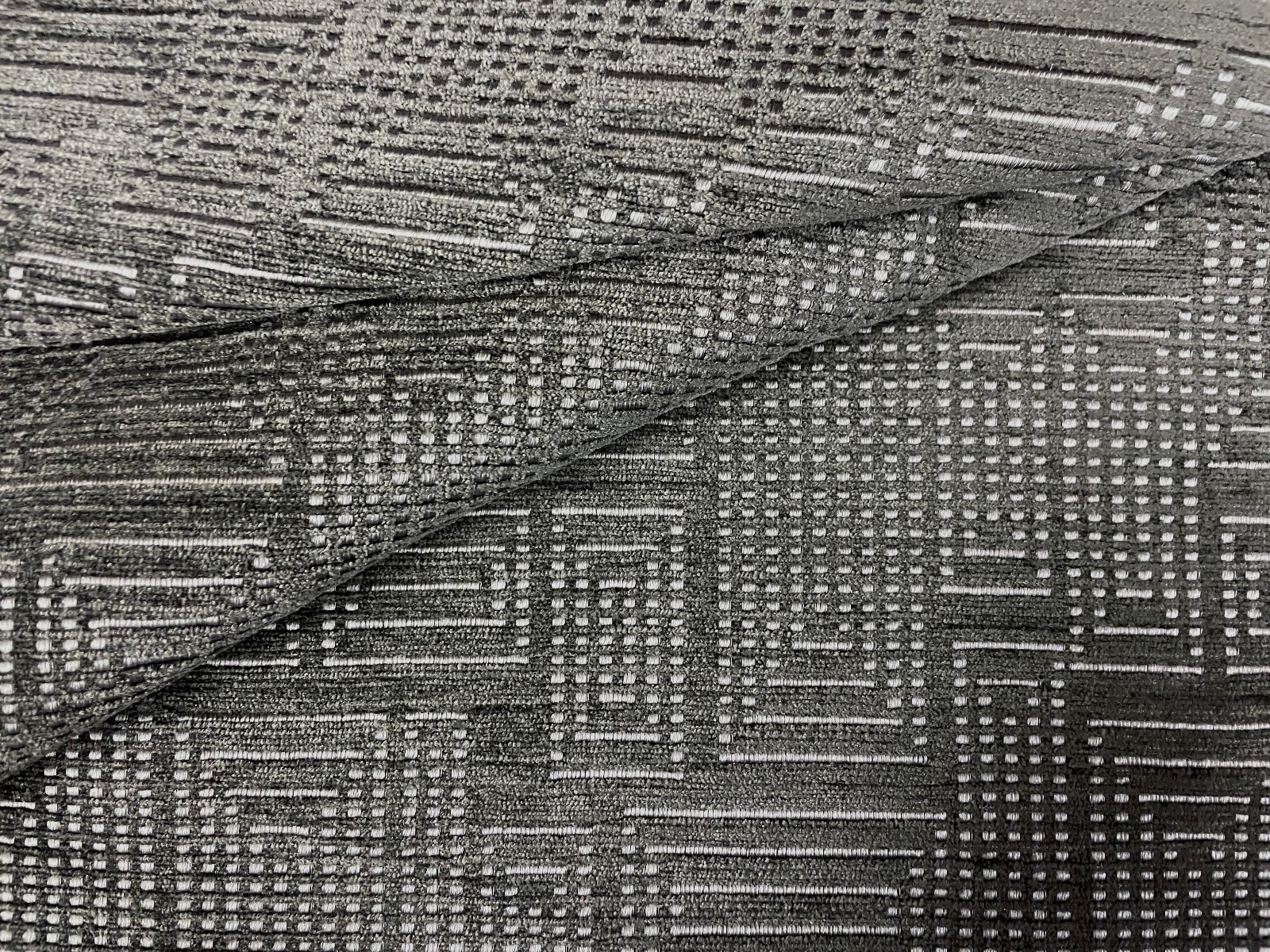 5.25 Yards Ralph Lauren Perret Velvet Charcoal Gray Italian Upholstery Fabric