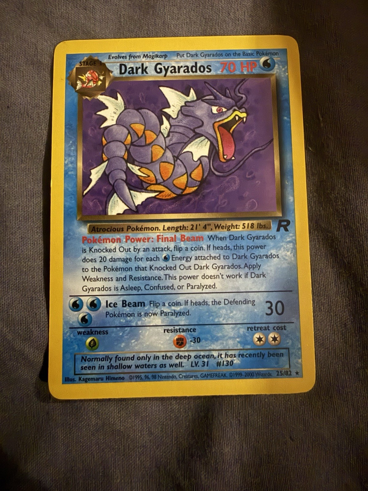 Dark Gyarados 25/82 - Rare - Team Rocket Unlimited Pokémon TCG LP Dark Gyarados 25/82 - Rare - Team Rocket Unlimited Pokémon TCG LP