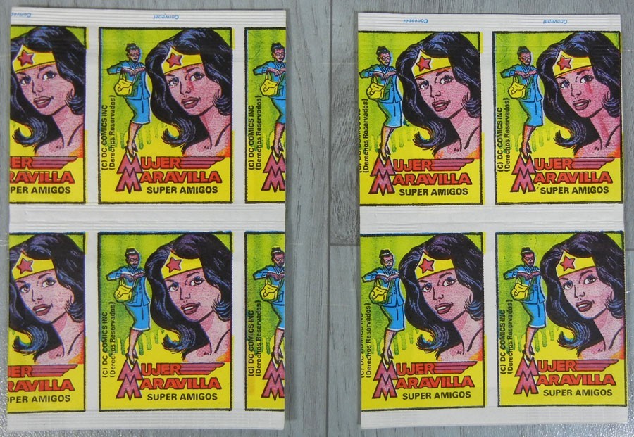 1980's Mujer Maravilla Super Amigos WONDER WOMAN Venezuela Trading Card/Stickers 1980's Mujer Maravilla Super Amigos WONDER WOMAN Venezuela Trading Card/Stickers