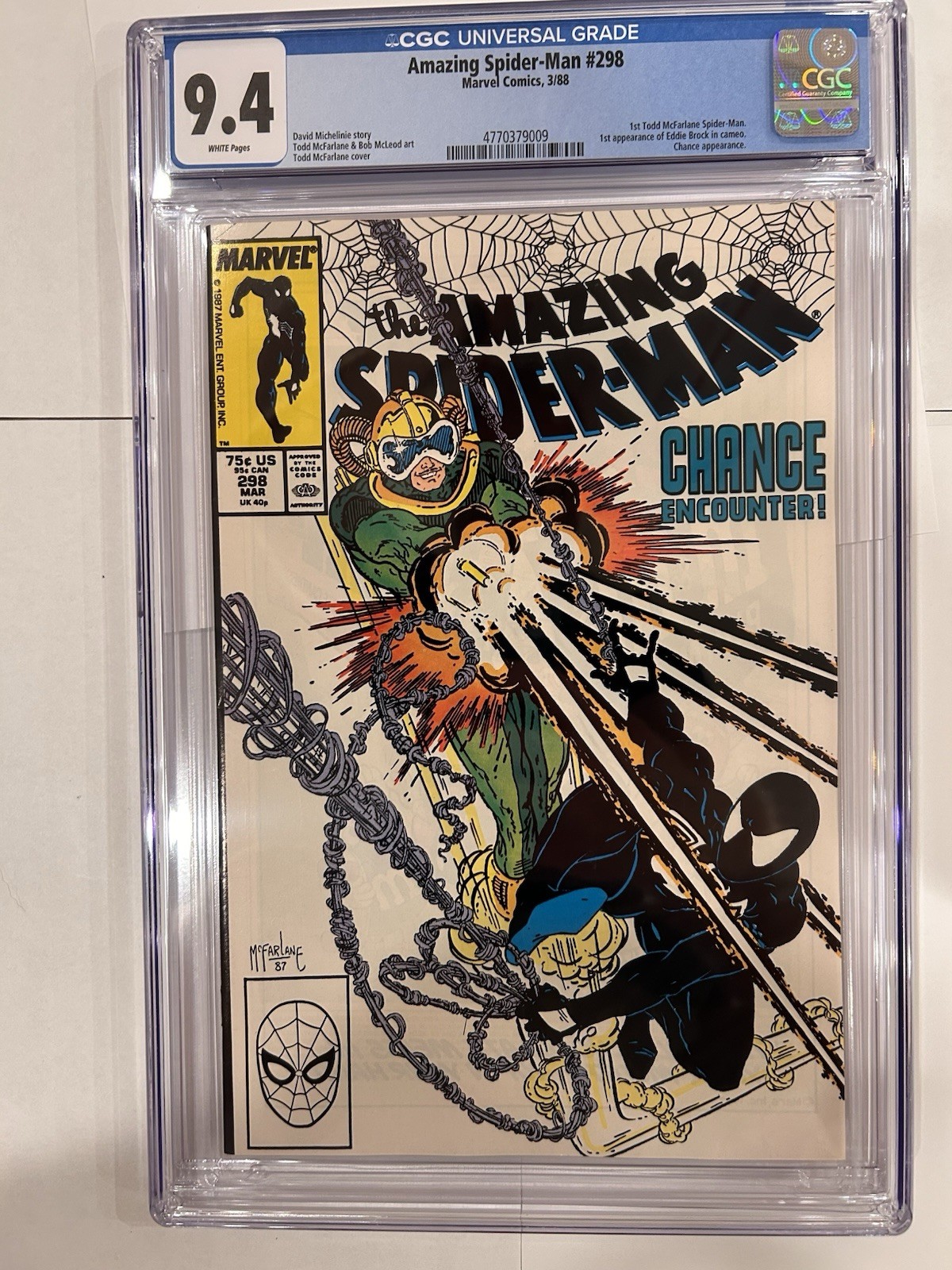 Marvel the Amazing Spider-Man #298 Comic Book (March 1988) CGC 9.4 White Pages Marvel the Amazing Spider-Man #298 Comic Book (March 1988) CGC 9.4 White Pages