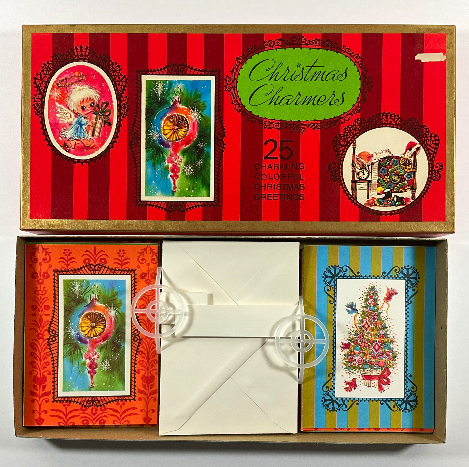 18 Vintage Christmas Xmas Charmers Unused Greeting Cards in Original Box NOS