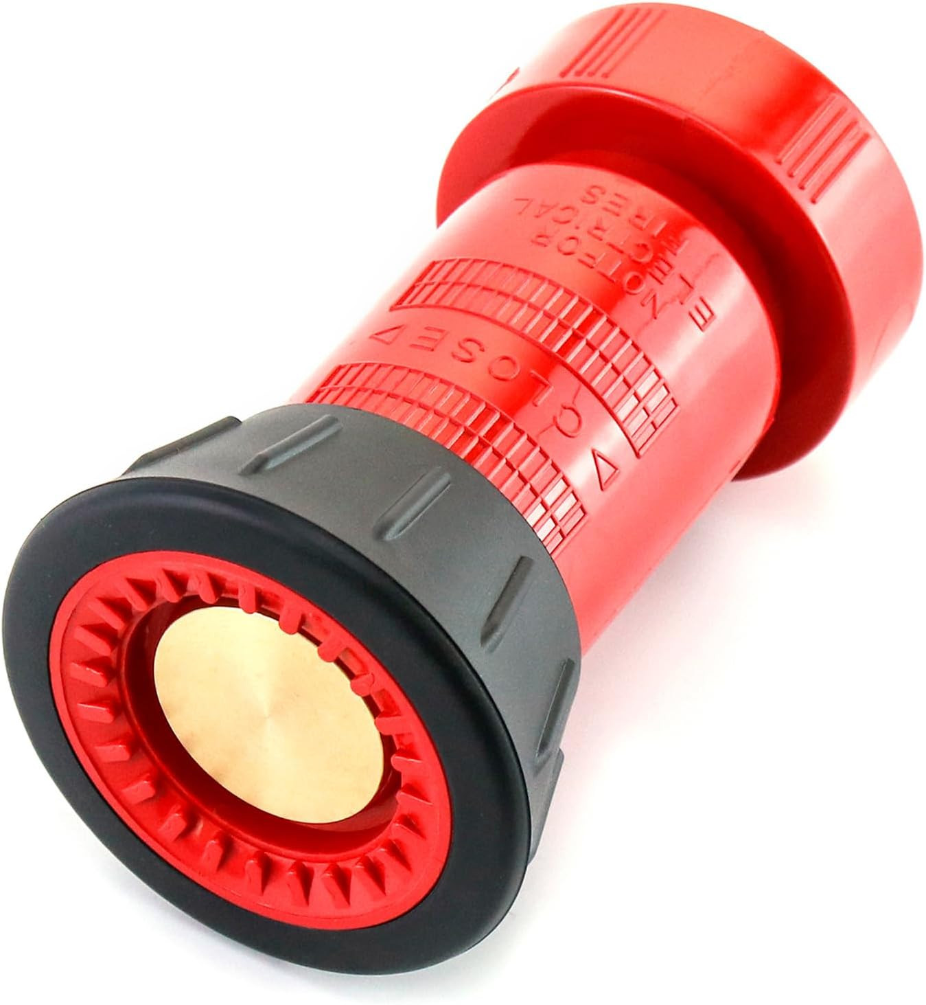 1-1/2” NPSH Fire Hose Nozzle Constant Flow Fog Thermoplastic Brass 100PSI HD Red