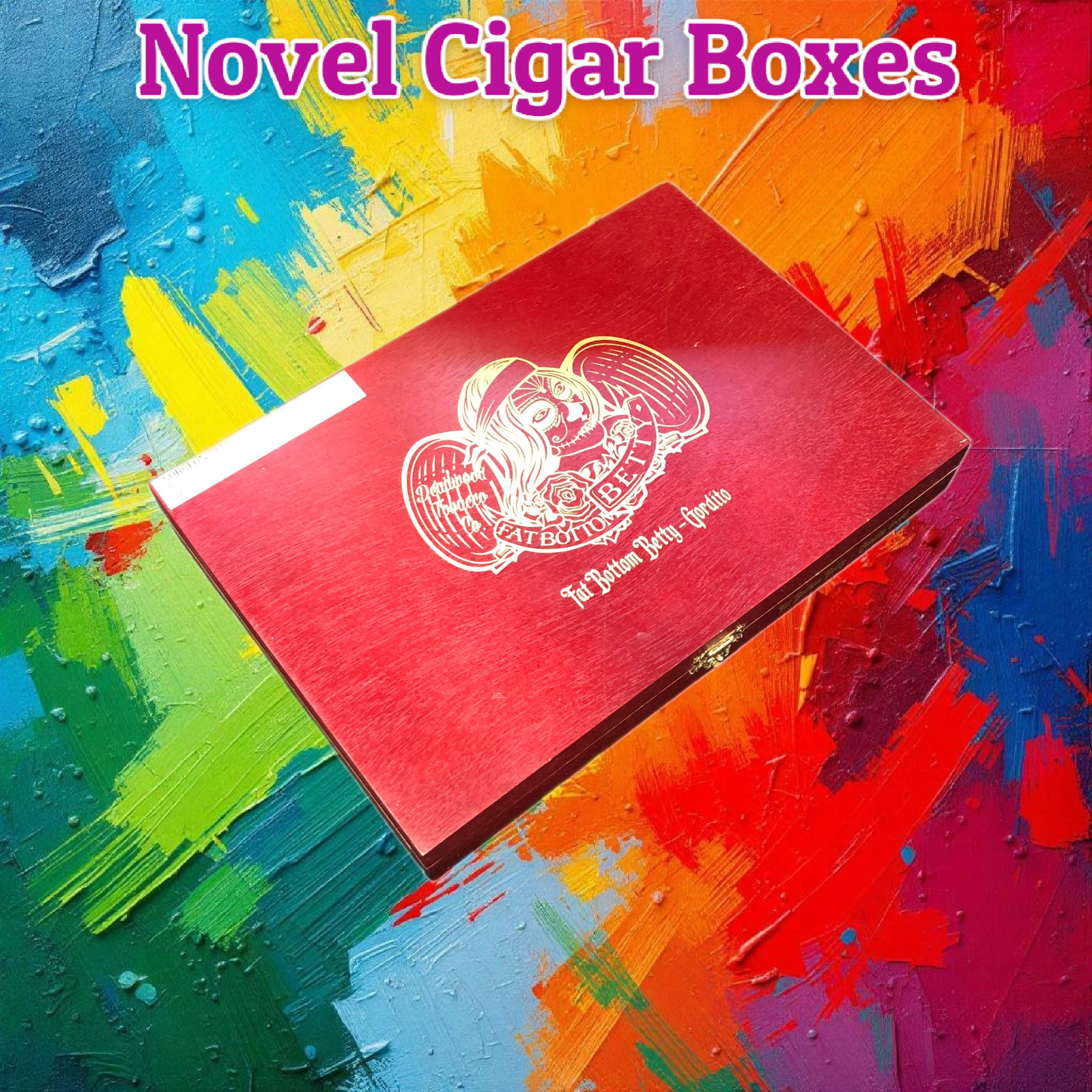 Deadwood Fat Bottom Betty Gordito Empty Wooden Cigar Box 10.5x7x1.5