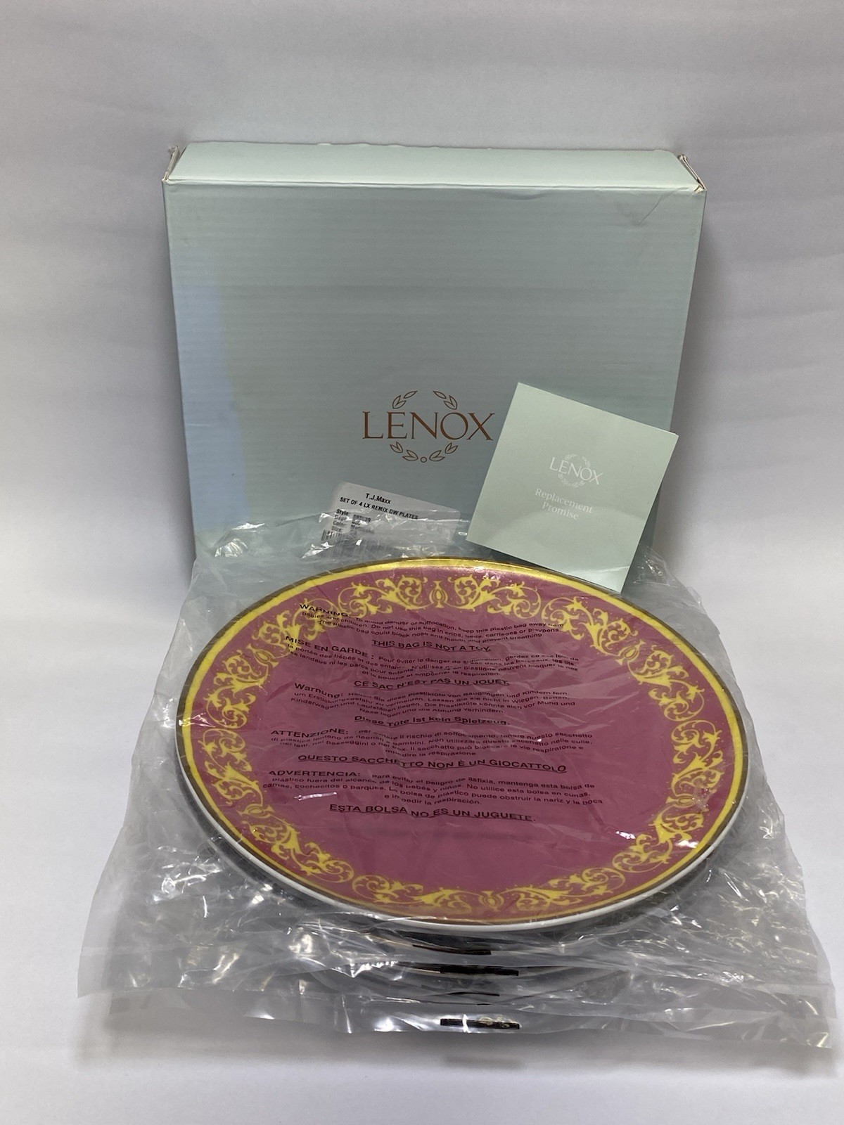 NEW Lenox LX Remix Accent Plates (Set Of 4) 8.5”