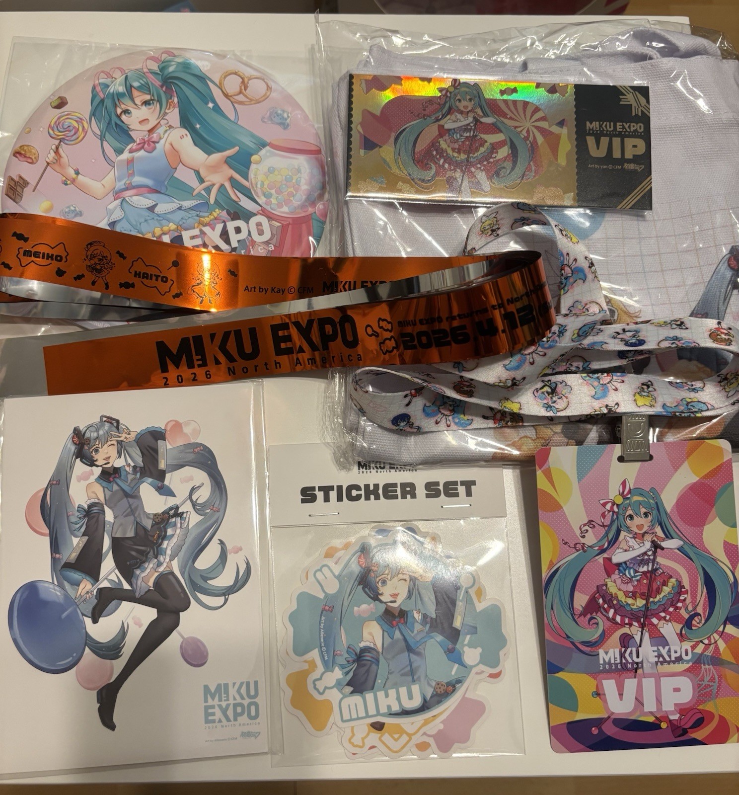 MIKU EXPO 2026 North America VIP Goodie Bag + confetti