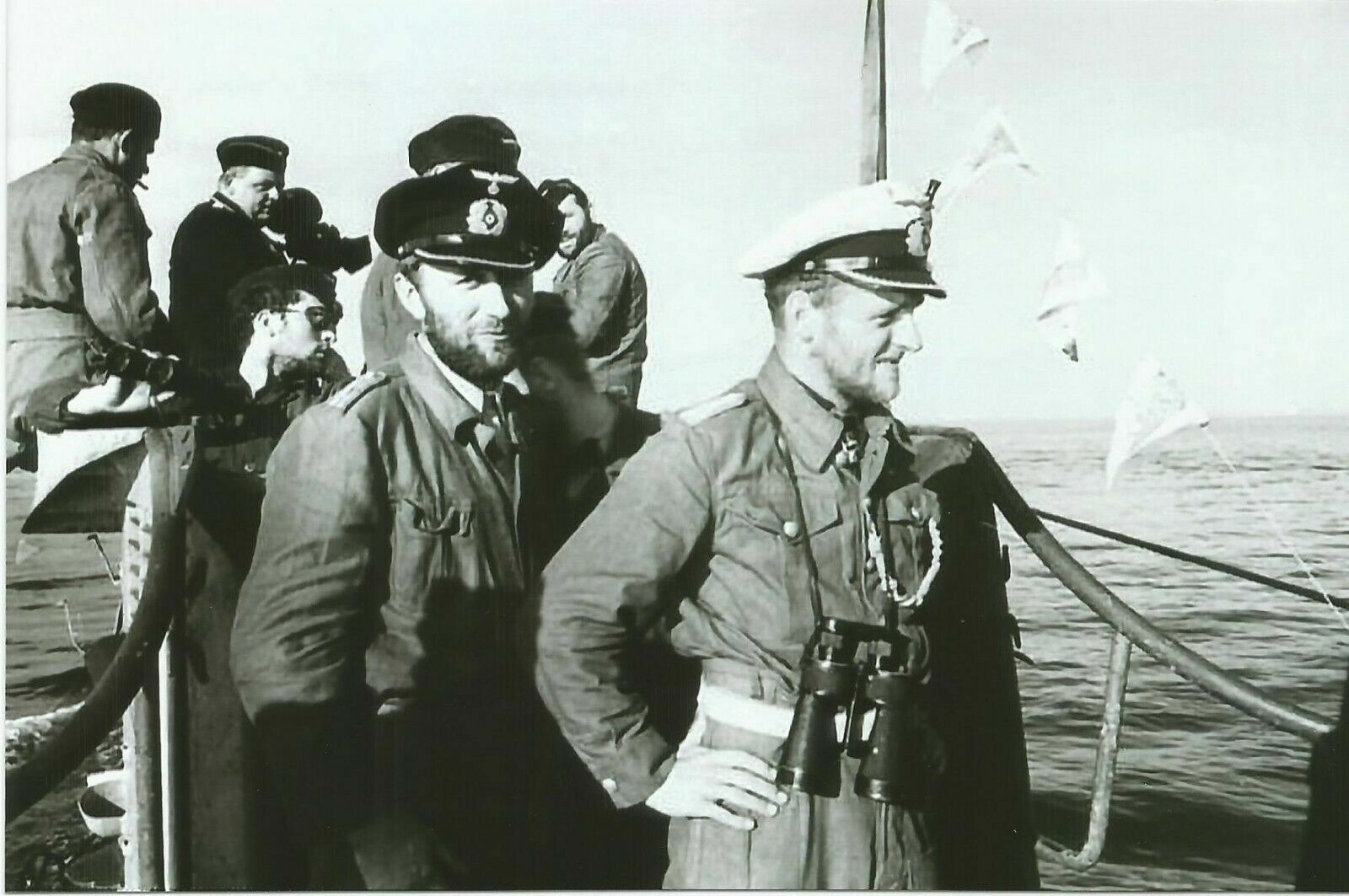 WW II  German   Photo   **  U-Boat Captain At Sea* 