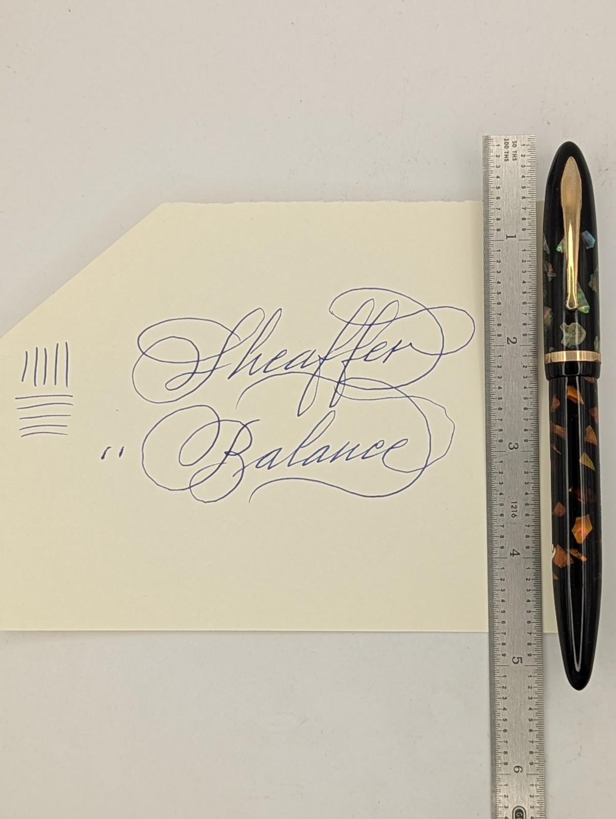 Sheaffer Balance Ebonized Pearl Fountain Pen 14k Gold Nib Restored % Sheaffer Balance Ebonized Pearl Fountain Pen 14k Gold Nib Restored %