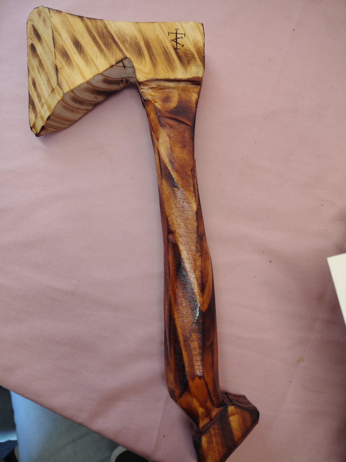 Handmade Wooden Artwork Axe