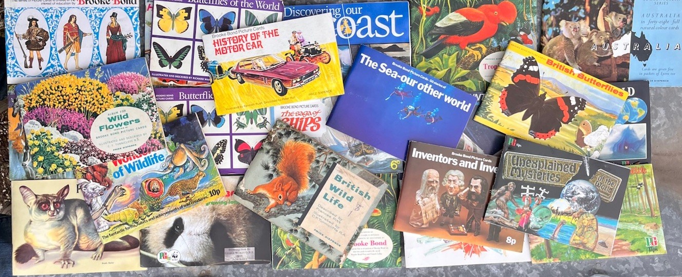 Job Lot 25 Vintage Brooke Bond PG Tips Tea Card Albums Complete & Part Filled