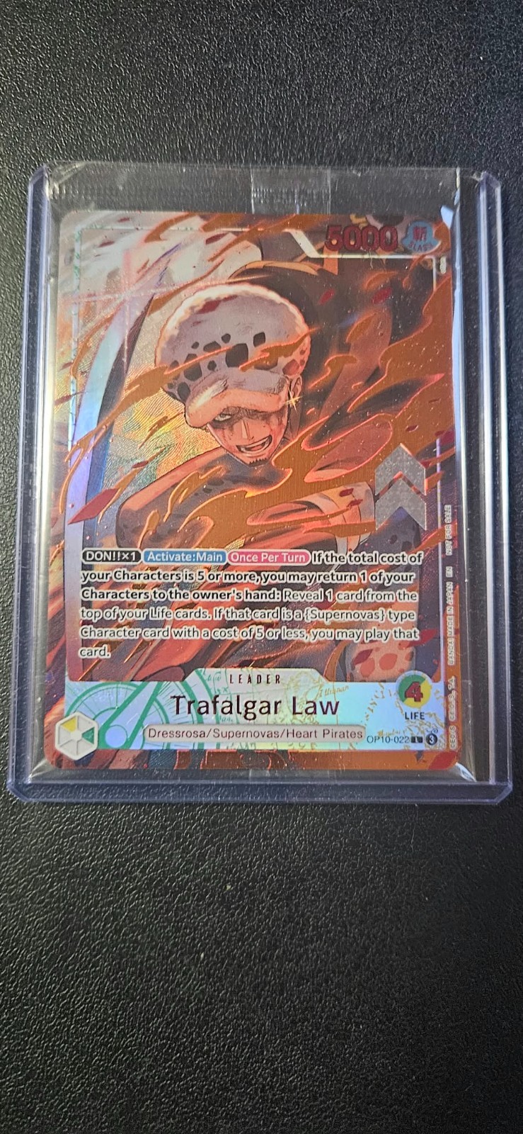 One Piece Trafalgar Law OP10-022 Flame Flame Top Prize SEALED Alt Leader One Piece Trafalgar Law OP10-022 Flame Flame Top Prize SEALED Alt Leader