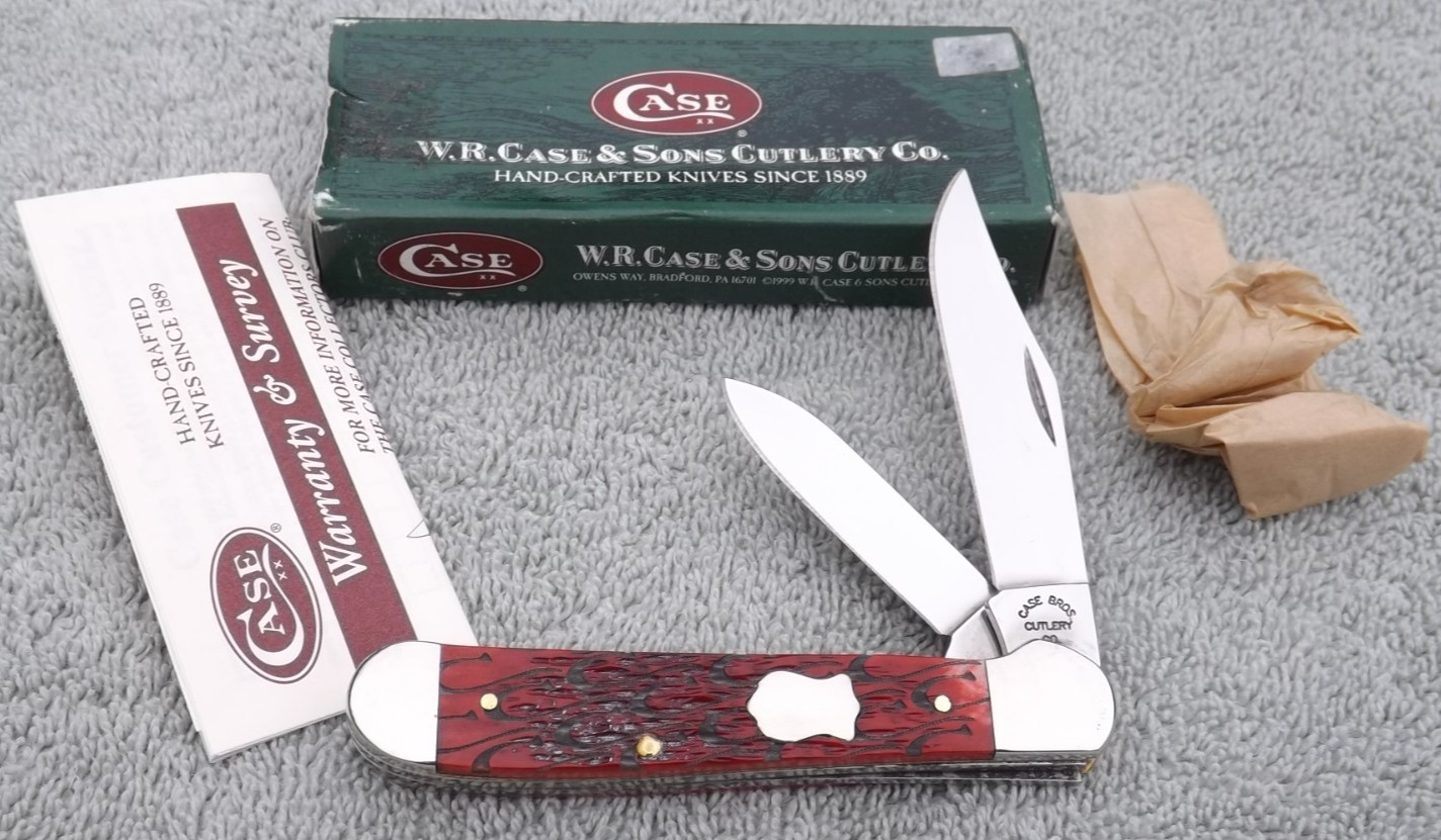 RARE  2004   CASE XX   LONG TAIL C  FLAME  BONE  COPPERHEAD 6249 KNIFE NEW BOX