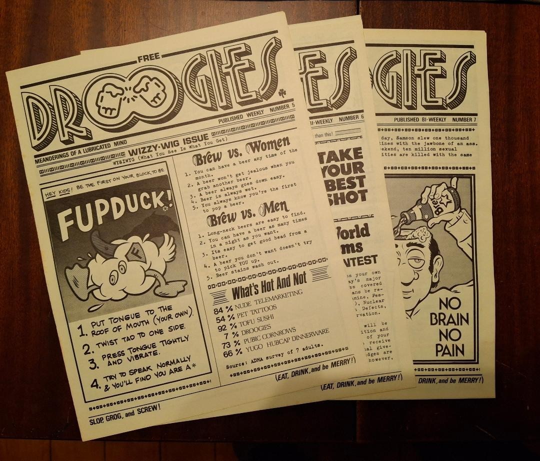 Rare 1987 Cleveland underground comic zine lot - Droogies issues 5, 6, 7 Rare 1987 Cleveland underground comic zine lot - Droogies issues 5, 6, 7
