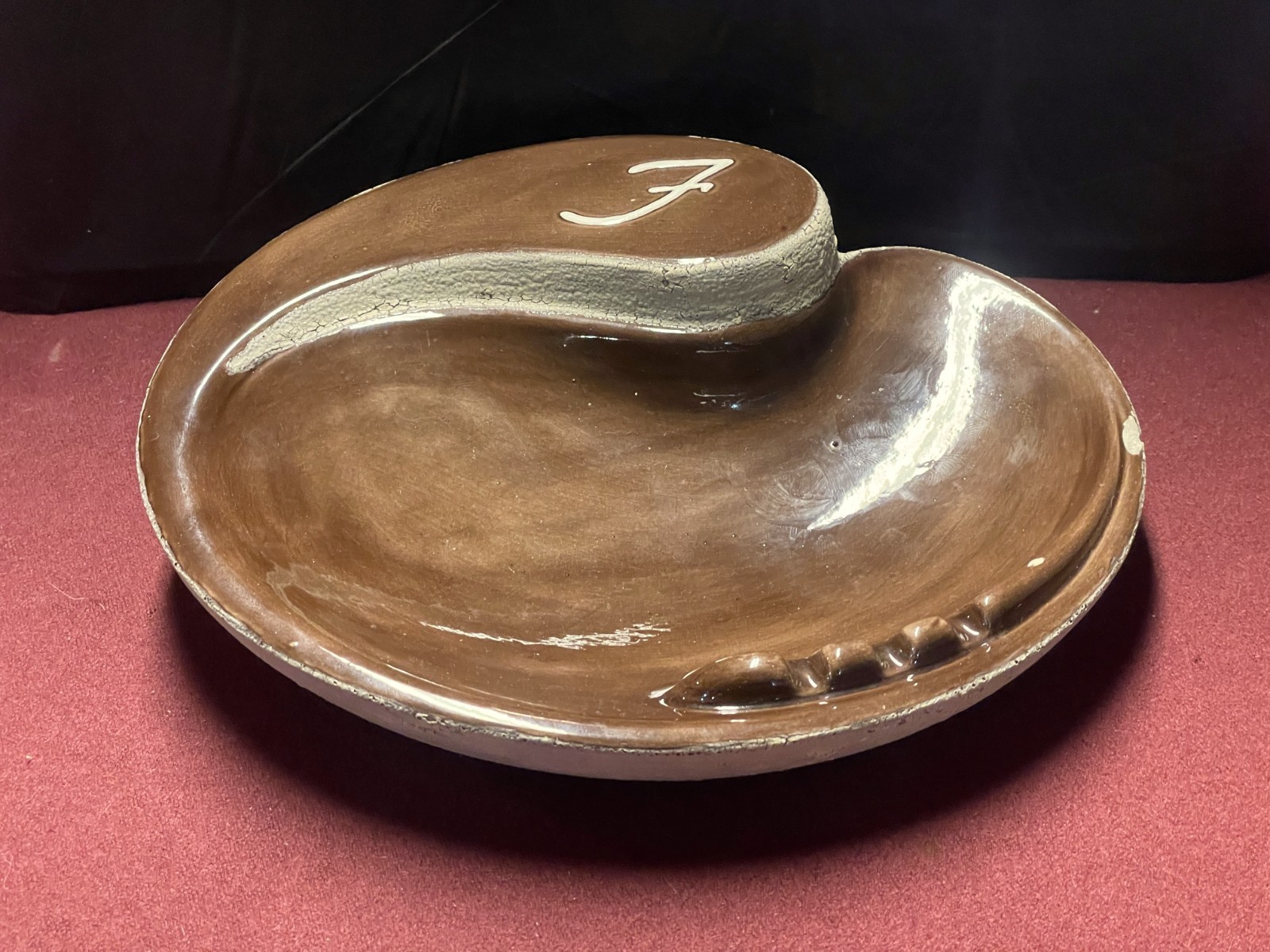1983 Modern Vintage Ceramic Ashtray Monogram 1983 Modern Vintage Ceramic Ashtray Monogram