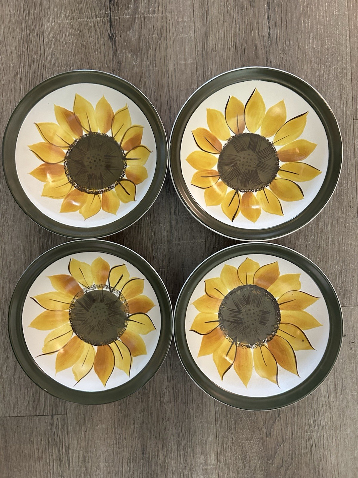 4 Vintage Sunflower Bowls Electra Casual Ceram Stoneware Mexacali 7 4 Vintage Sunflower Bowls Electra Casual Ceram Stoneware Mexacali 7