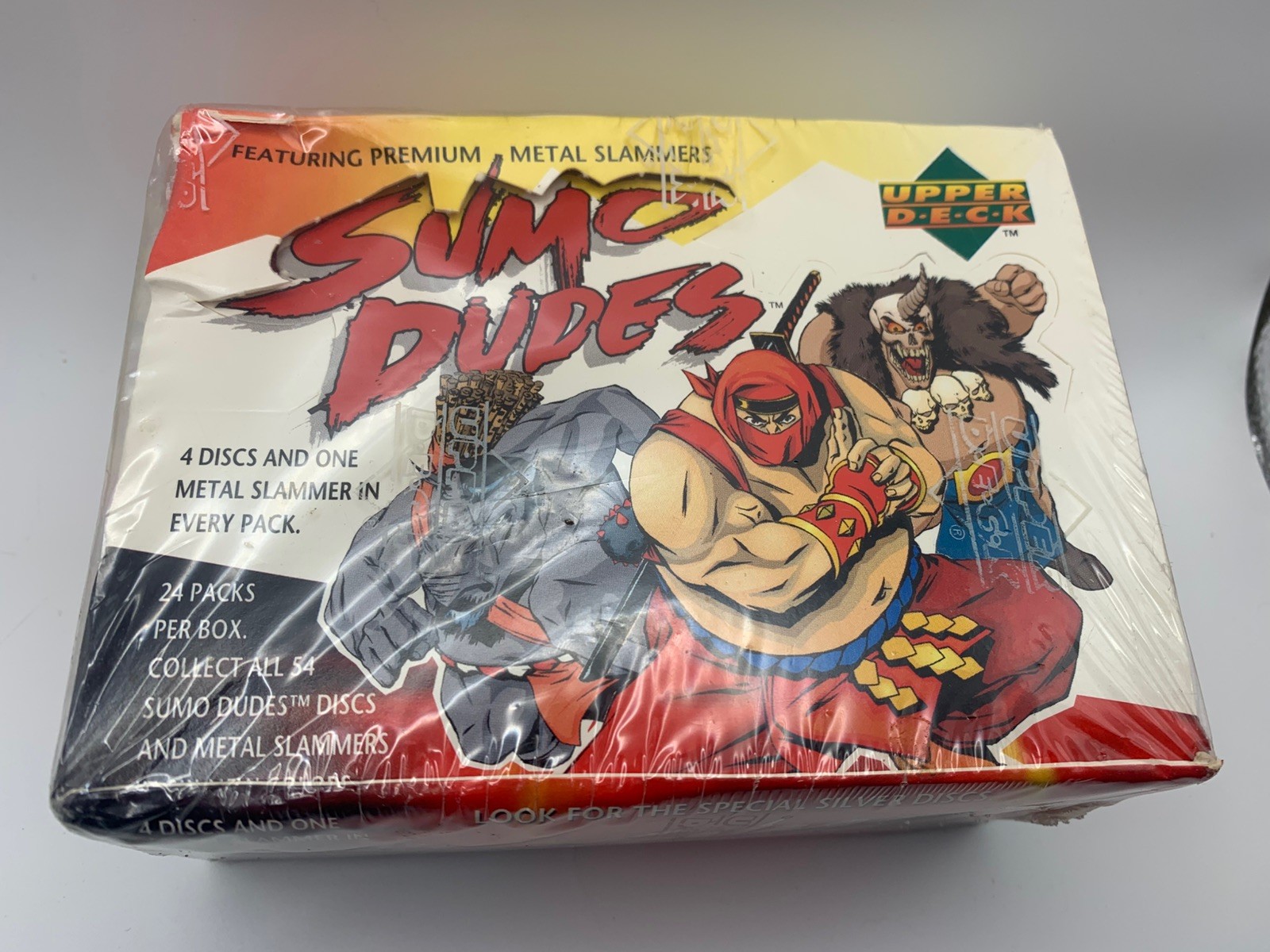 SUMO DUDES New Unopened Box Upper Deck Trading Disc 24 Sealed Packs Pogs 1995