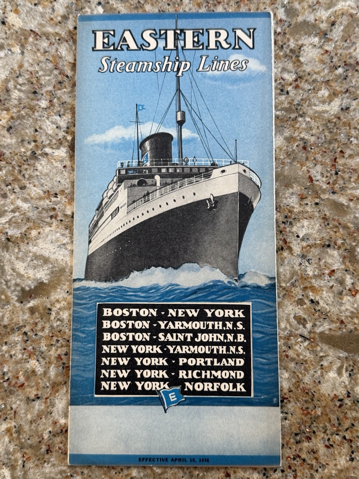VTG 1936 Eastern Steamship Lines Fleet Brochure NEW YORK SS Acadia SS Iroquois