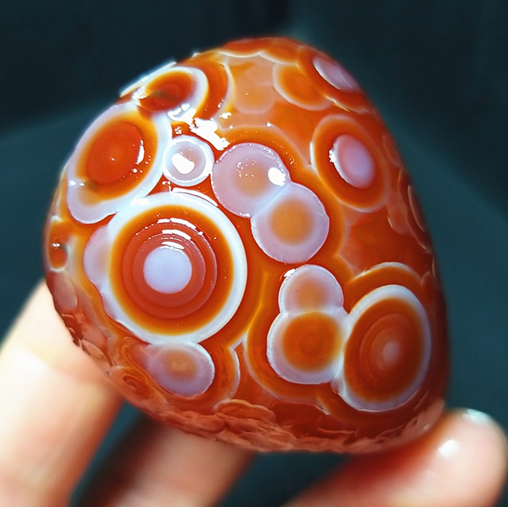 Rare 81.5G Natural Gobi Agate Eyes Agate/stone Madagascar A4961
