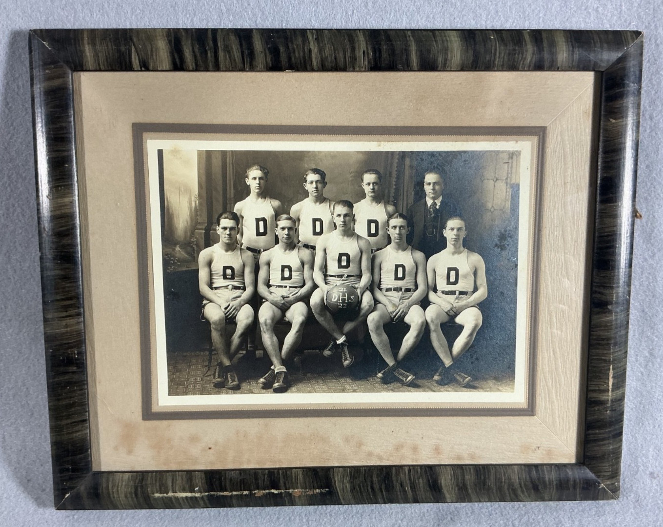 Antique Early Men’s High School Basketball Team Photo, 1921/1922
